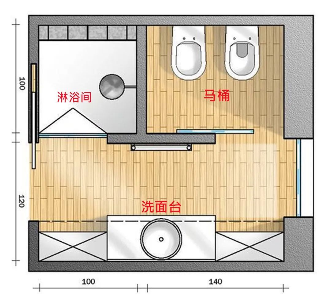 爆改5㎡不到的卫生间，功能没少，还有干湿分离