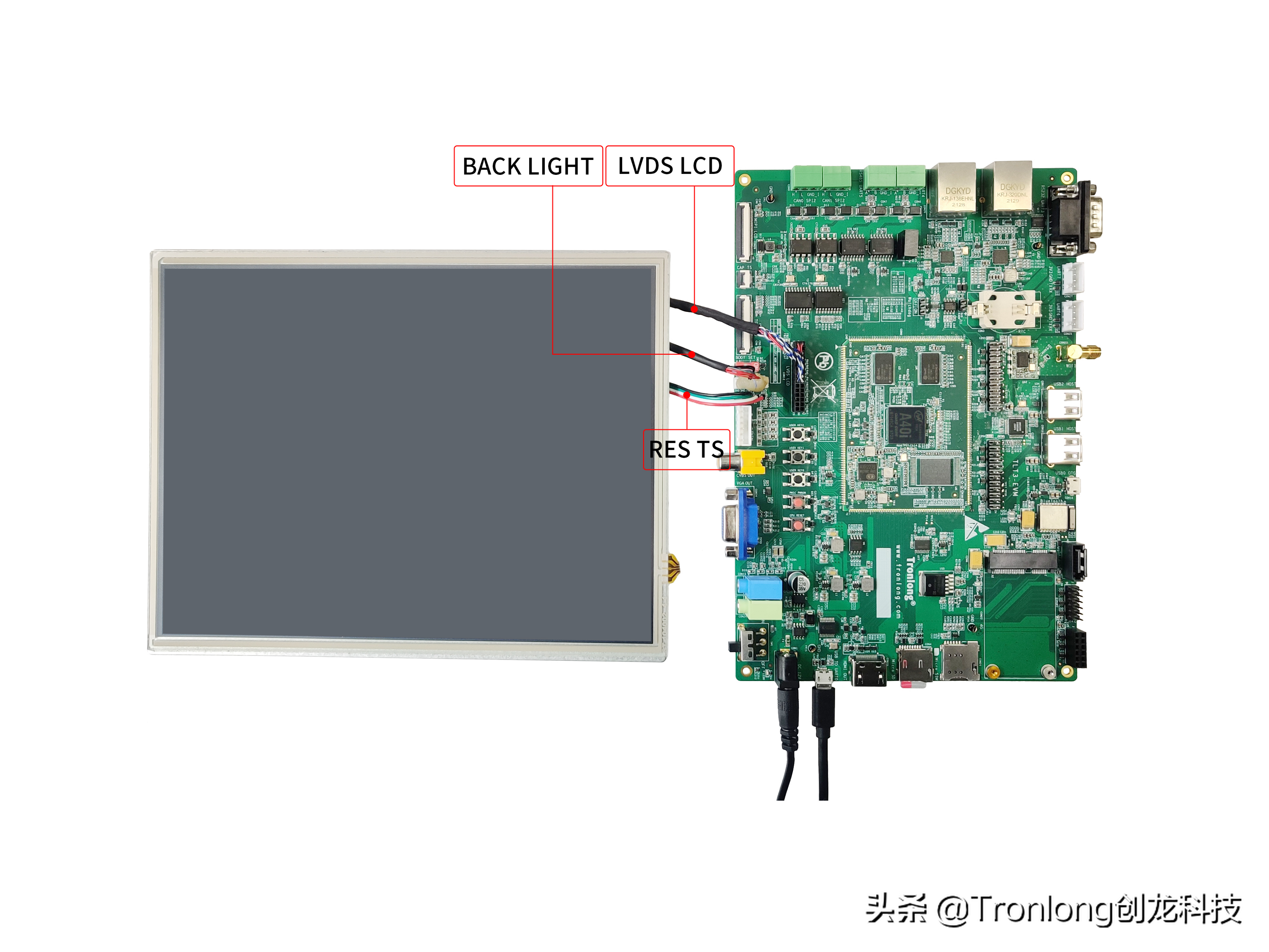 全志A40i工业核心板，100%国产4核ARM Cortex-A7“双屏异显”