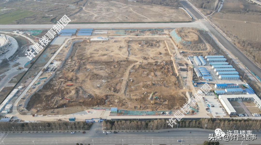 中原科技学院、体育中心、建安综保区、区二高航拍（2022.02）