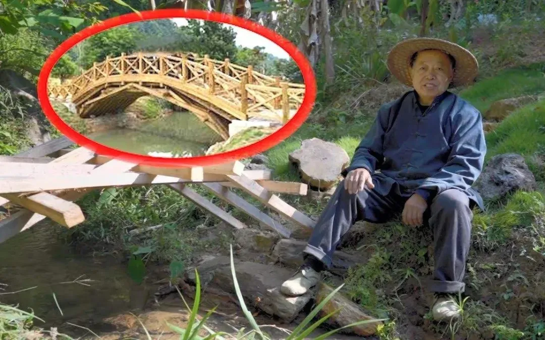 油管获赞1000万，广西大爷造出2600年前鲁班凳，千万老外大赞厉害