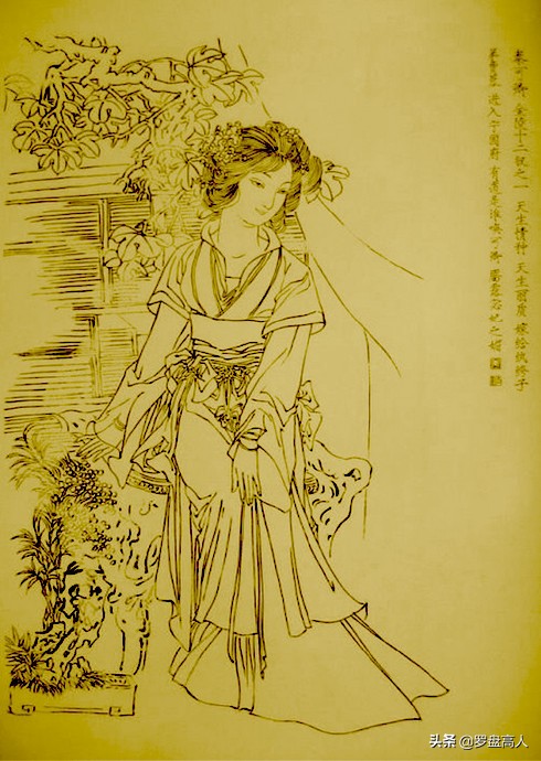 古代美女图(贺岁书画欣赏：古代小说与传说的仕女画像)