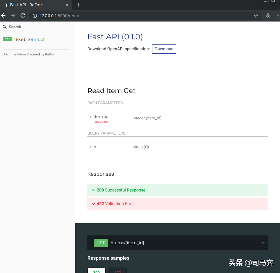 高性能API接口构建框架：fastapi