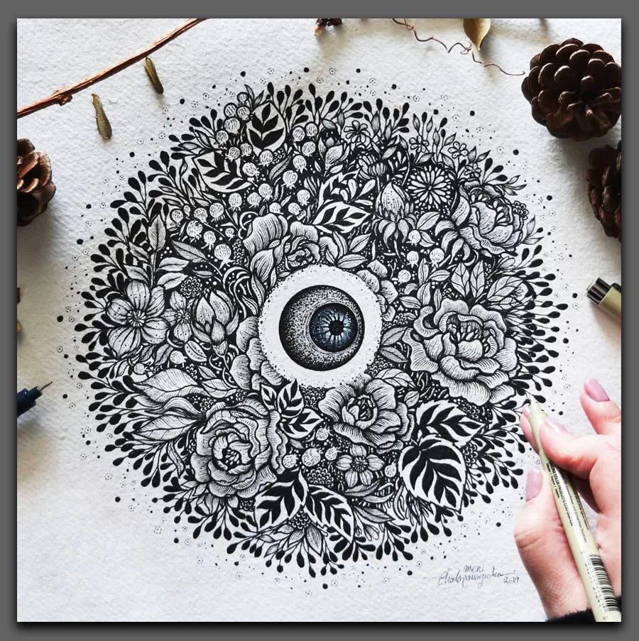 艺术|线条的艺术,精美而富有想象力的黑白装饰画