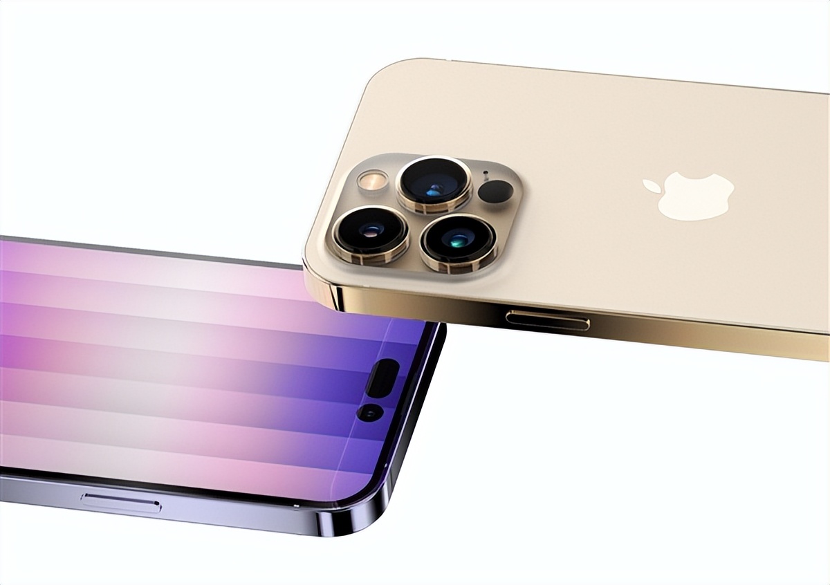 iPhone 14 Pro金色版渲染图曝光：感叹号挖孔屏吸睛
