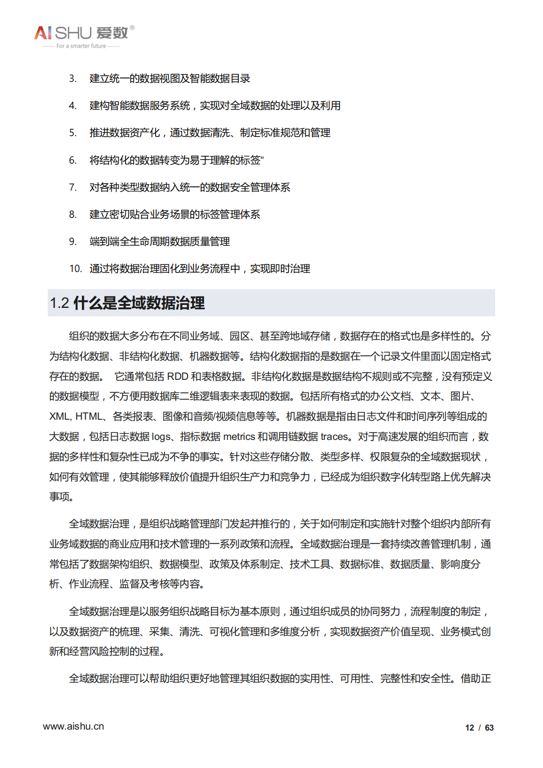 2022年全域数据治理白皮书（结构及非结构数据治理、十大关键）