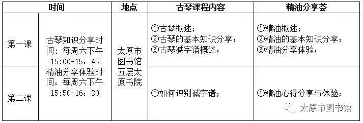 【需报名】太图书香雅集经典课堂已上线！古琴、精油体验给您安排上啦