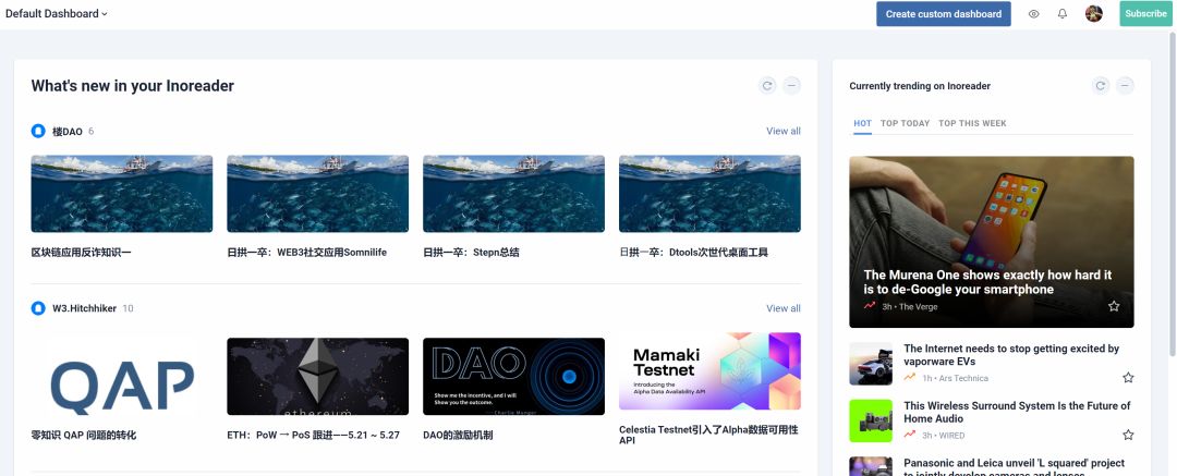互联网文艺复兴，RSS3网上冲浪