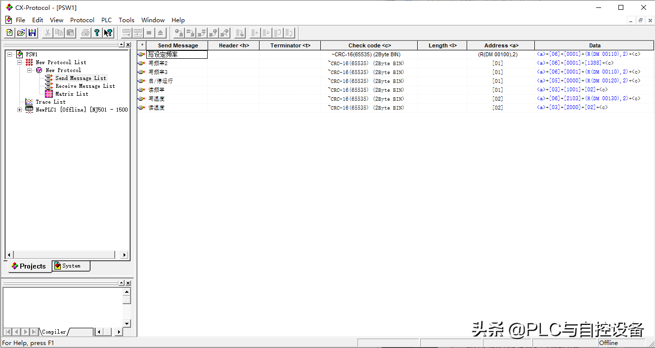 欧姆龙NJ控制器（PLC）协议宏控制变频器与温控器的方法