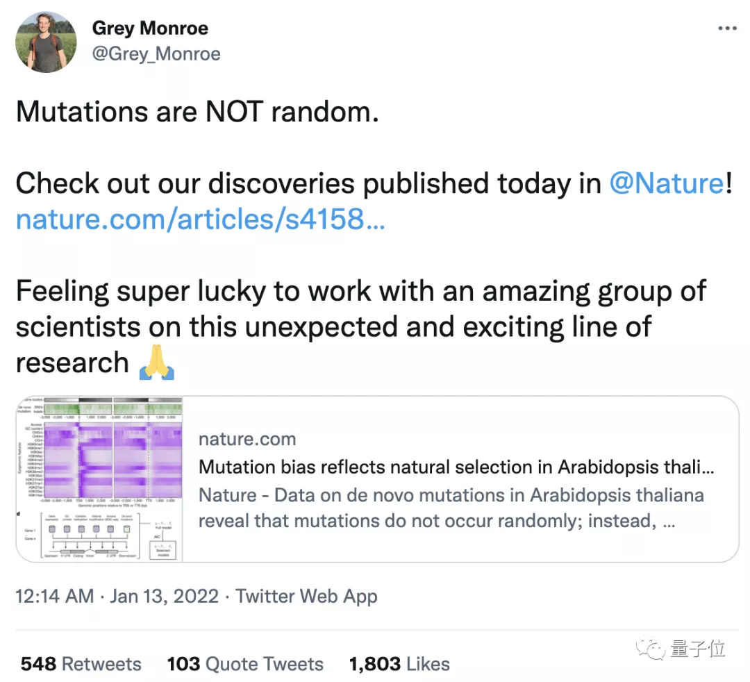 基因突变不是随机的？！Nature最新OO挑战进化论