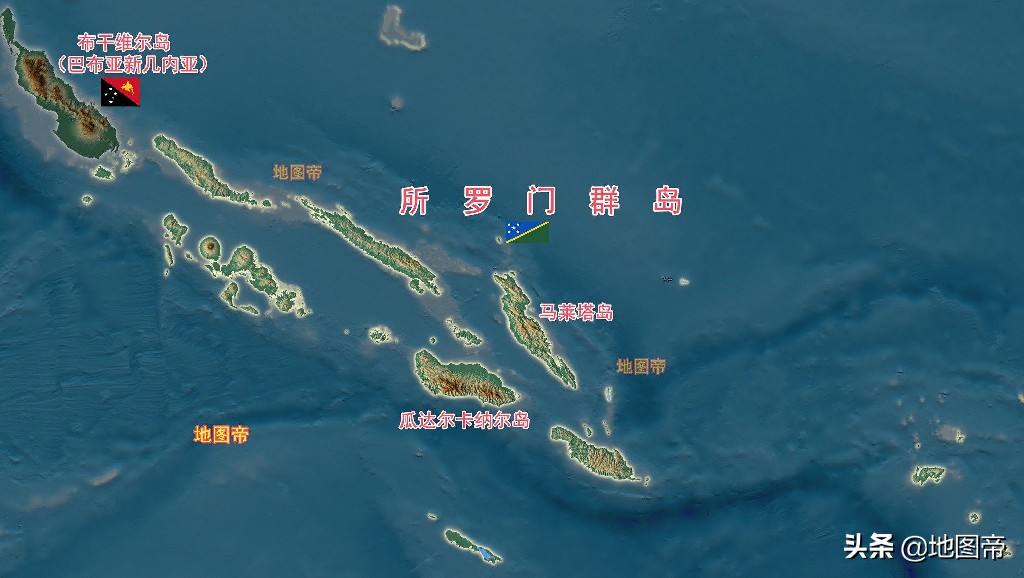 所罗门群岛大部分陆地在南纬6度到12度之间,属热带雨林气候,终年炎热