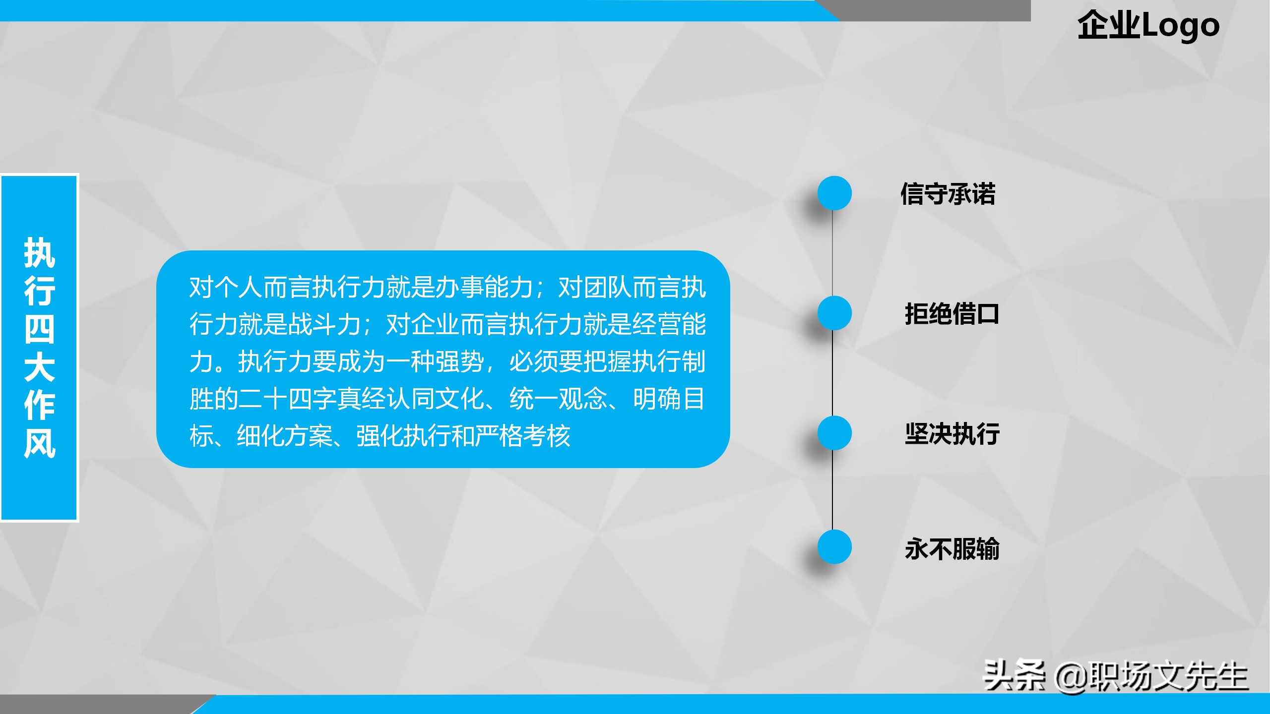 提升员工执行力，26页企业管理培训执行力培训课件，执行力理念