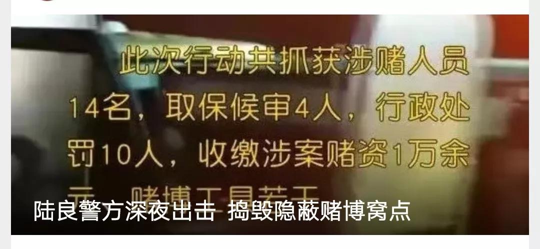 陆良警方深夜出击 捣毁隐蔽赌博窝点