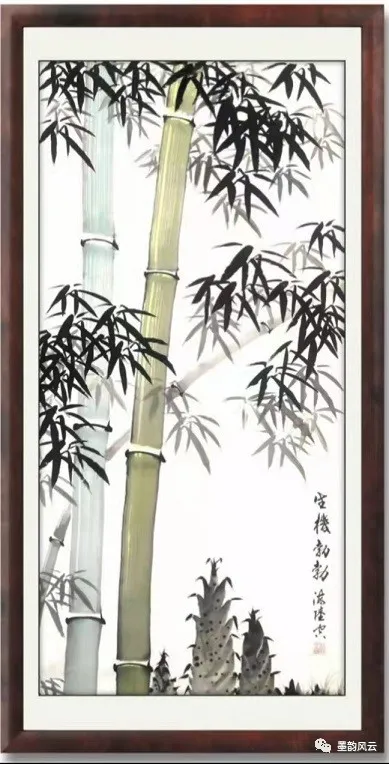 枝叶婆娑奏妙音，顶天立地尚虚心。藤县新庆诗社，书协，竹专题