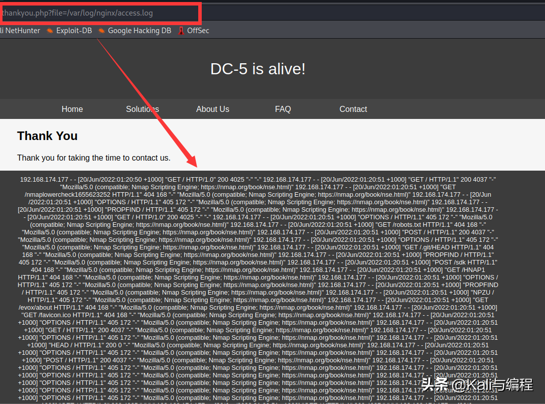 Kali与编程：DC-05靶机实战