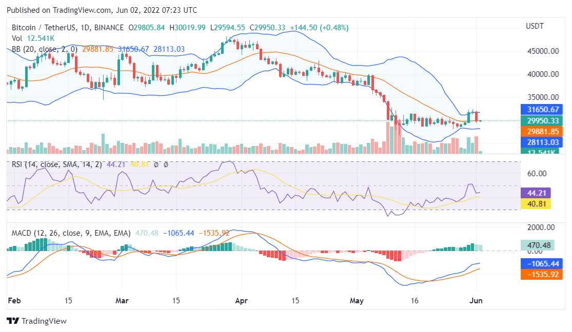 比特币再次跌破 3 万美元：市场再次看跌