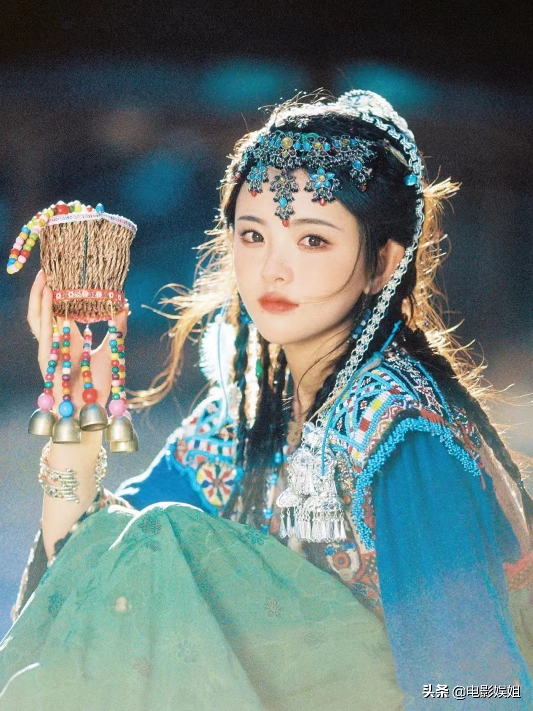 女明星民族造型太可，杨超越灵气，赵今麦甜妹，迪丽热巴冷艳