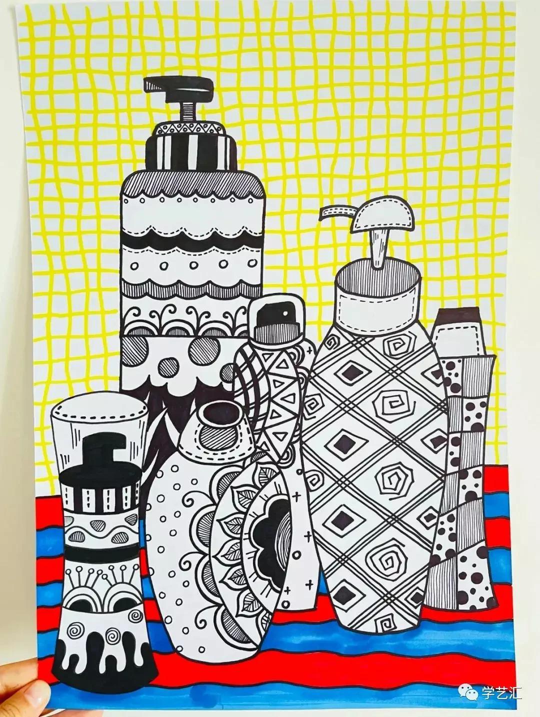 儿童画创作必备素材——42张儿童画，配色漂亮，造型简单