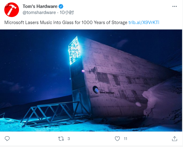 微软将音乐专辑存储在玻璃中，可保存 1000 年