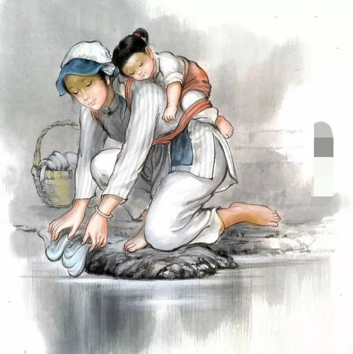 娘想儿路来长,儿想娘扁挑长