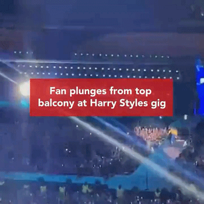 著名歌手“哈卷”台上演出，歌迷意外从三楼坠落，奇迹般只是轻伤