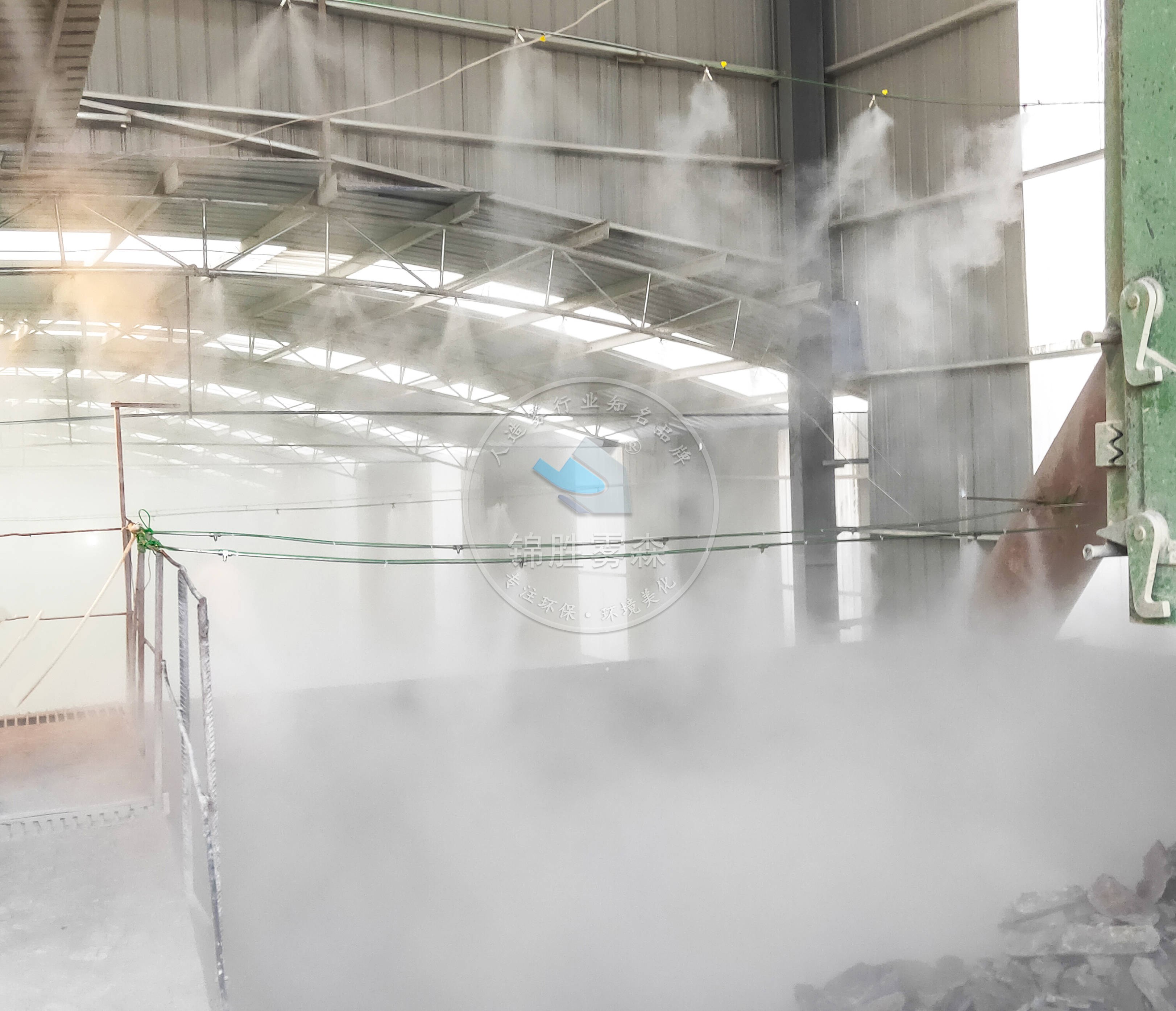 砂石厂粉尘污染防治，高压喷雾系统减低厂区产生的环境污染