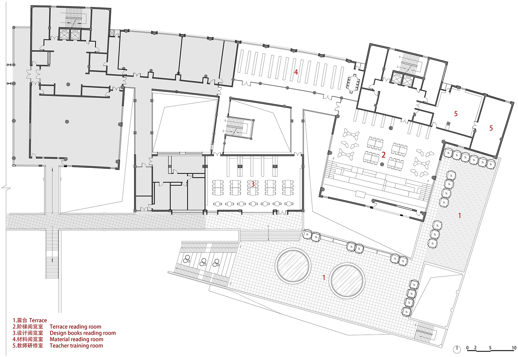 建筑案例欣赏——图书馆——中央美术学院燕郊校区图书馆改造