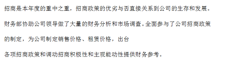 财务部年度工作总结及述职报告模板