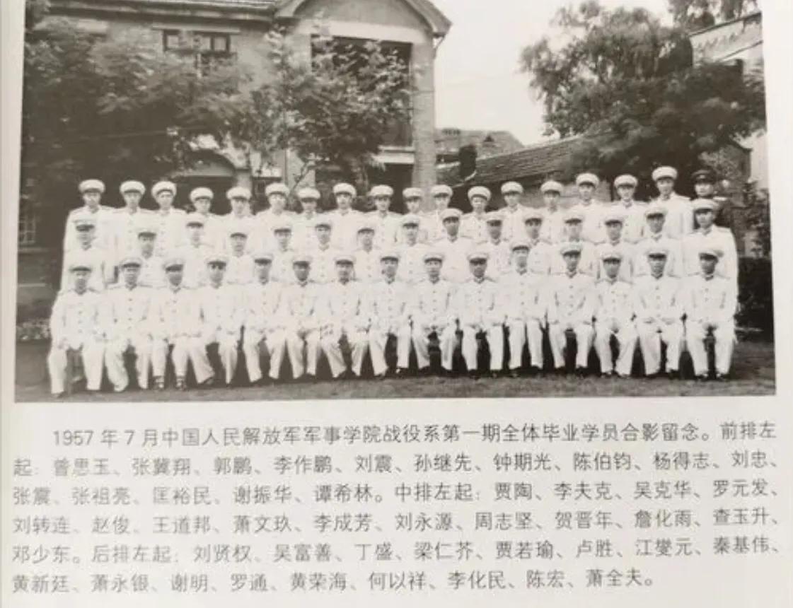 南京军事学院战役系首届学员名单大全：授衔情况，毕业分配去向