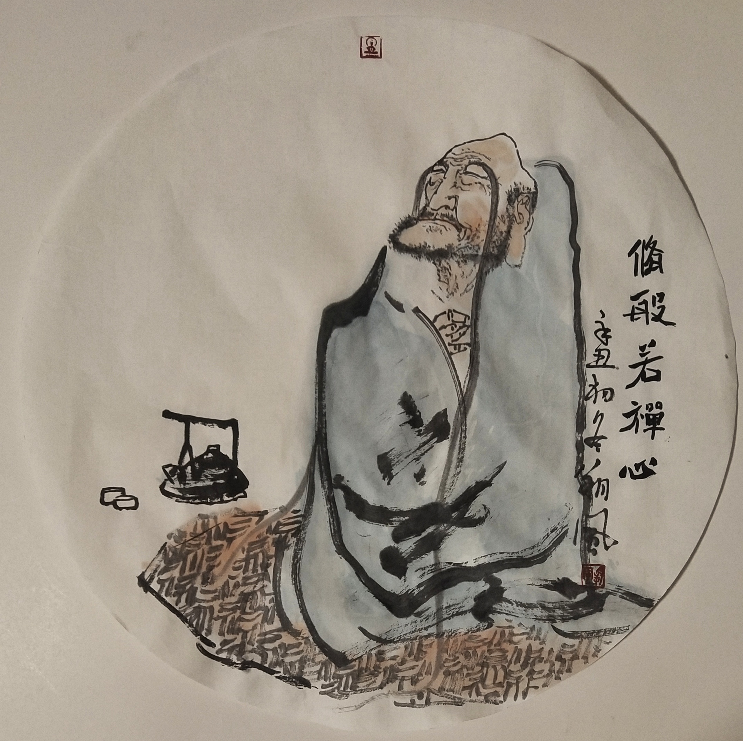 著名画家朔风禅意人物作品赏析