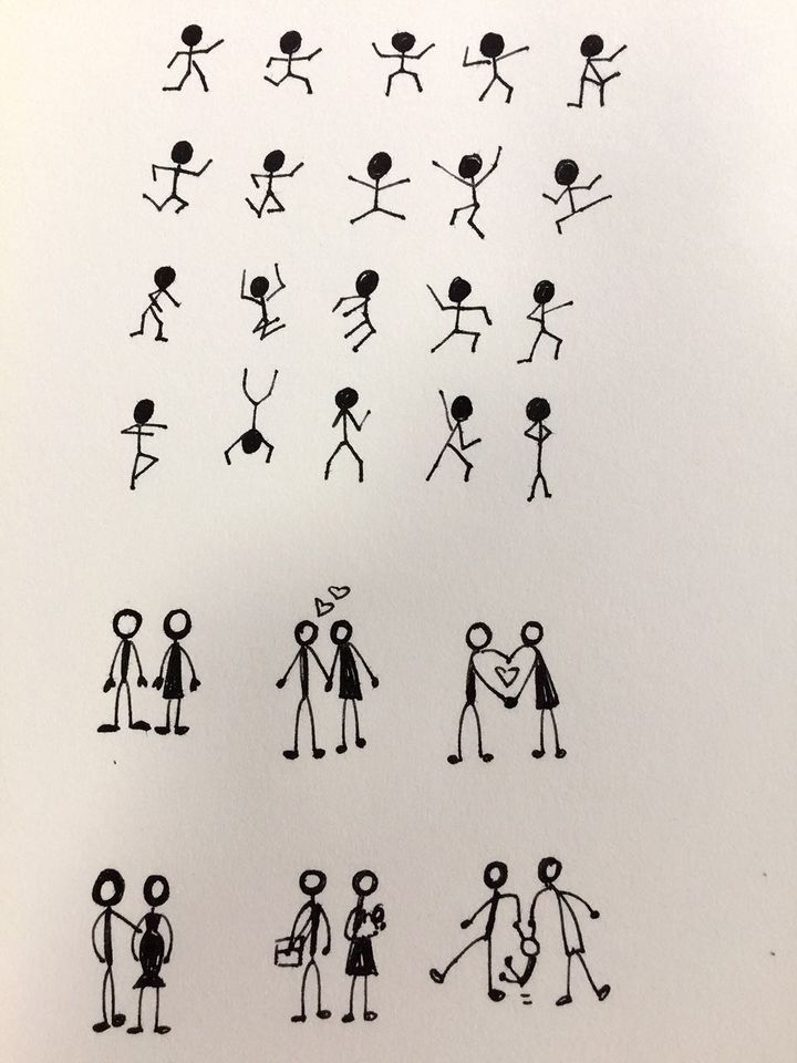 如何画简易人体