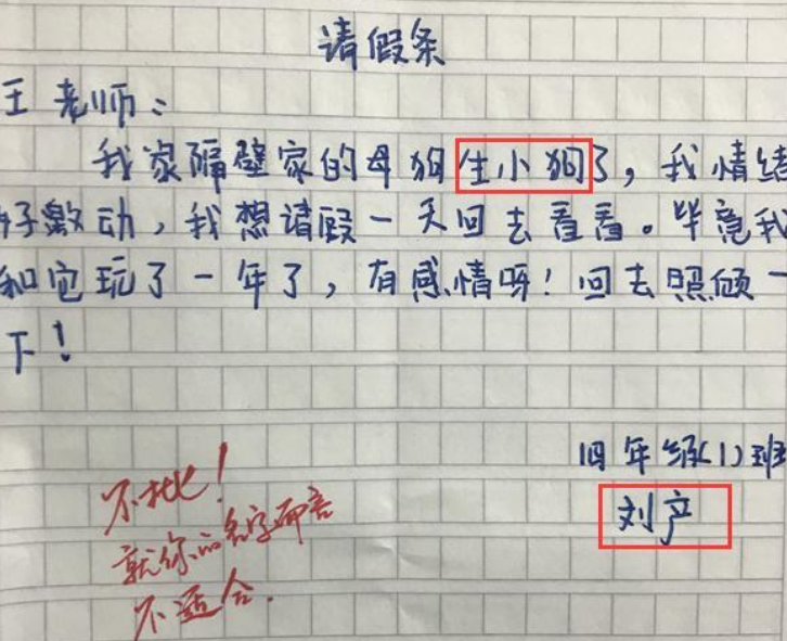 小学生“请假条”走红，请假理由各个奇葩，学生名字却反倒被关注
