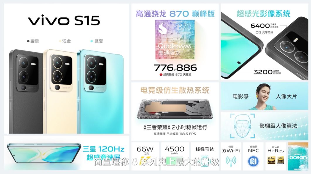 vivo S15系列全面预售，超强配置快快入手