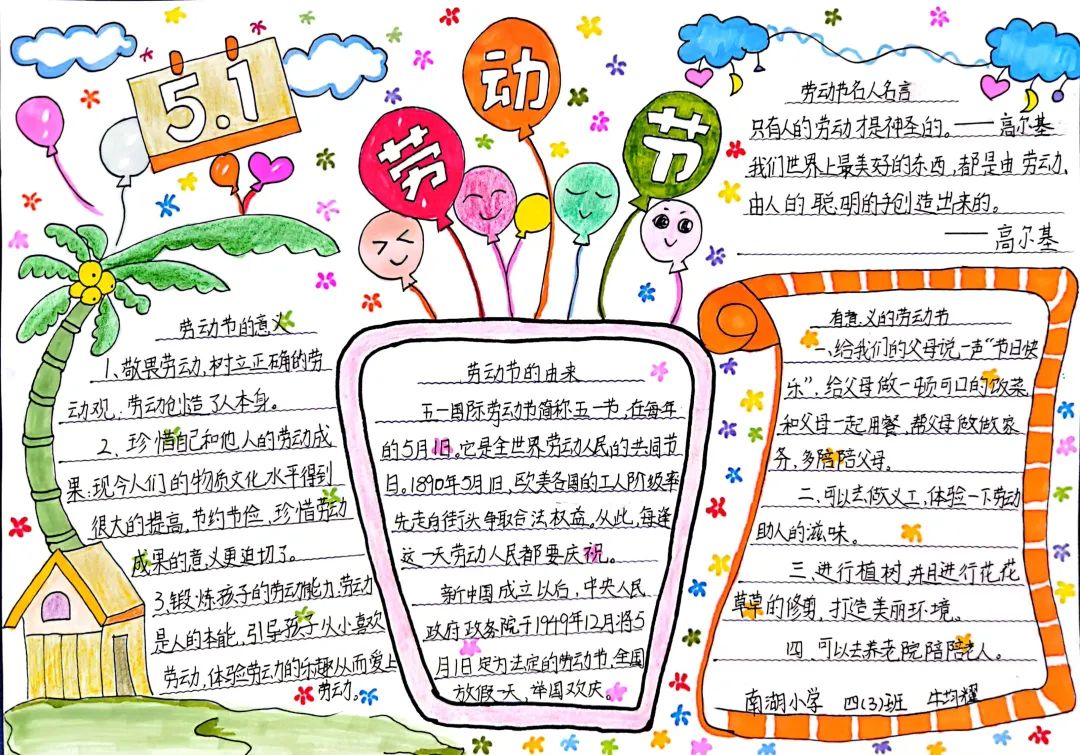 四川天府新区南湖小学（含北区）2022年五一劳动节作品展评