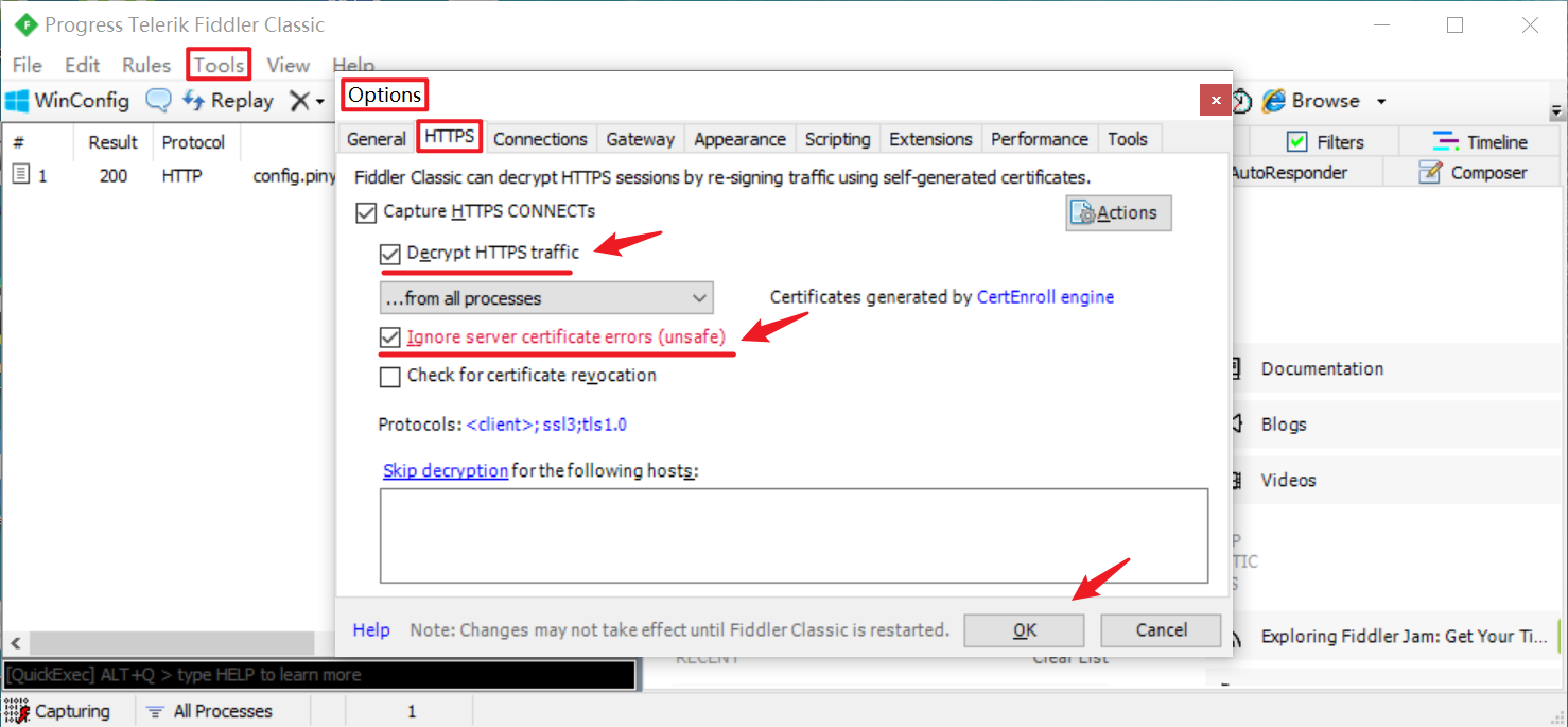 FIddler之Fiddler移动端抓包
