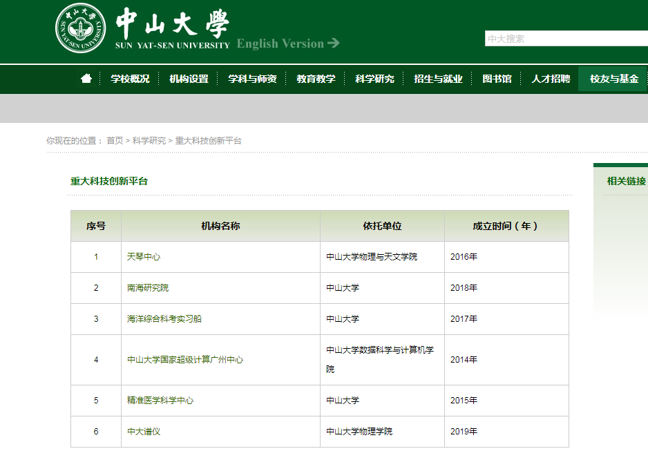 中山大学科研平台：31个国家级科研设施领衔华南地区