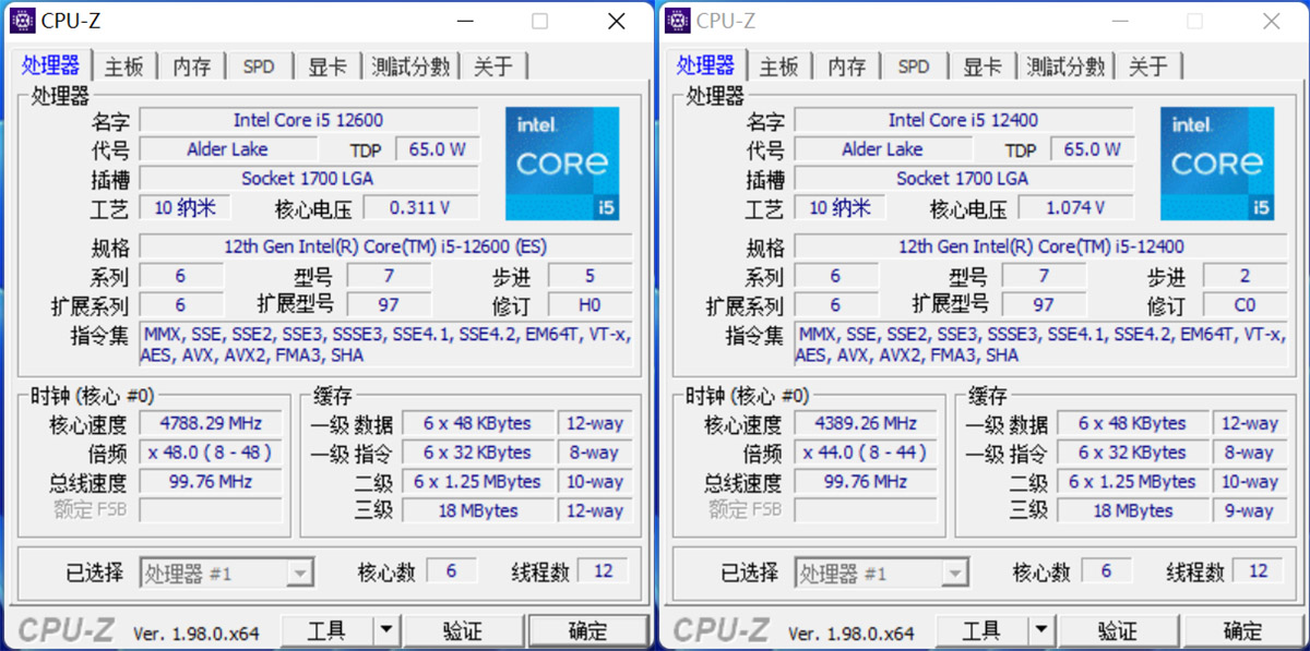 Core i5-12600/12400处理器天梯榜首发评测:没了E核，游戏性能不减