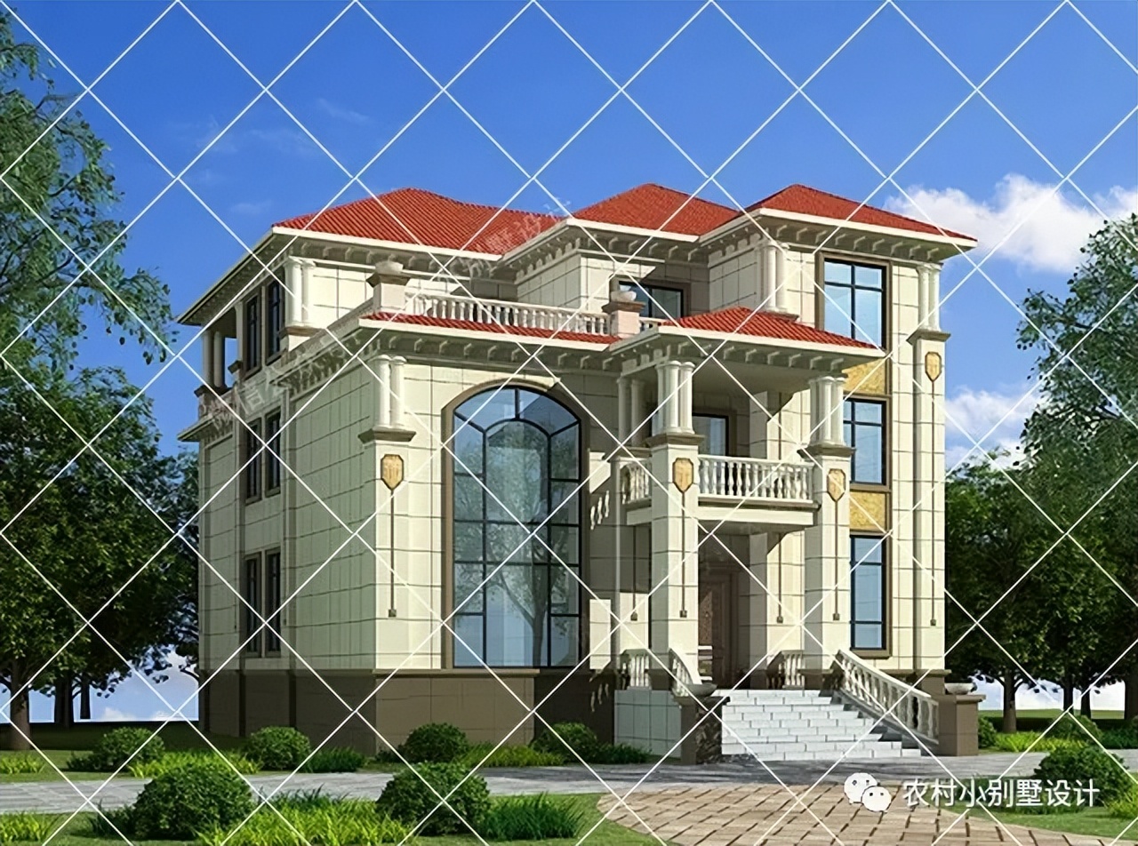 2022值得建！9套挑空客厅+旋转楼梯复式三层农村别墅豪宅