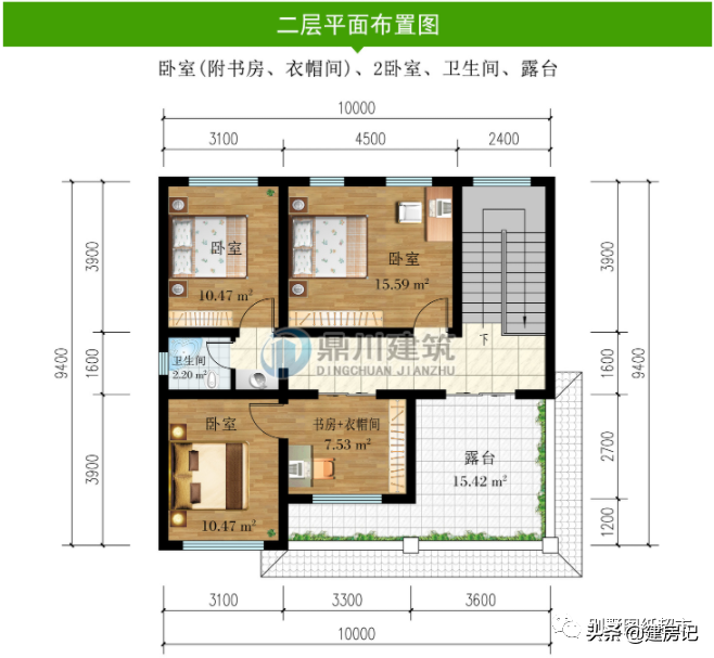 四川5款开间10米别墅，造价经济，格局优良，不输大开间美观大气