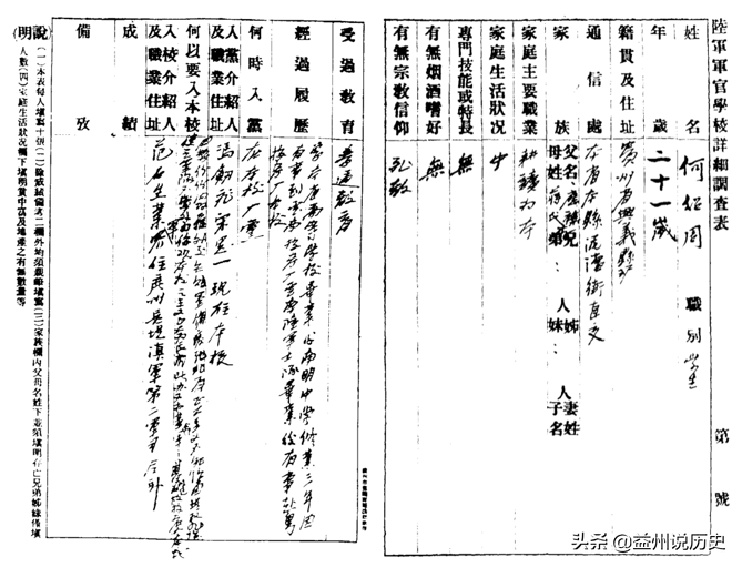 贵州籍黄埔一期学员，最全学员通讯录、照片和学历情况