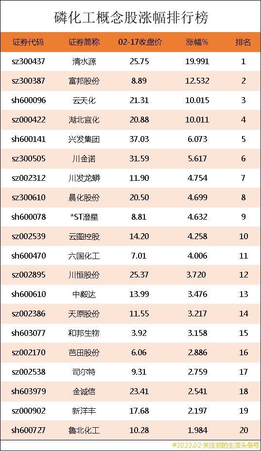 磷化工上市公司龙头股有哪些(磷化工上市公司龙头股票有哪些)