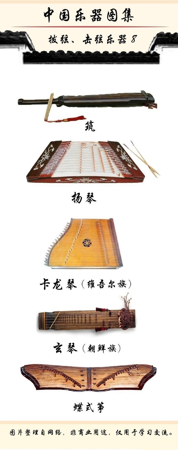中国最全的拨弦,击弦类乐器图集,收藏学习