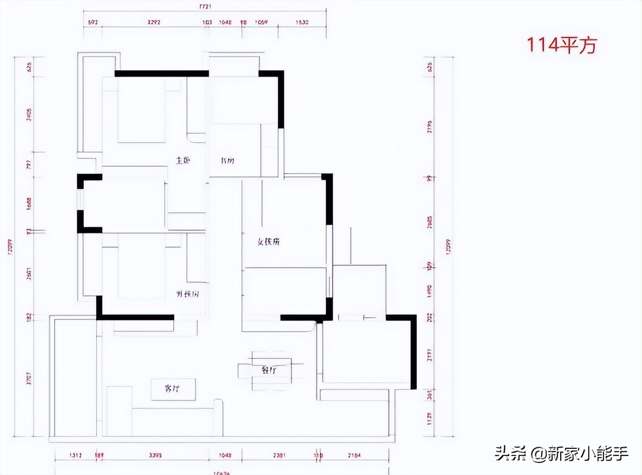 114平精装房花心思设计，打造现代轻奢风，全屋跟樣板房一样漂亮