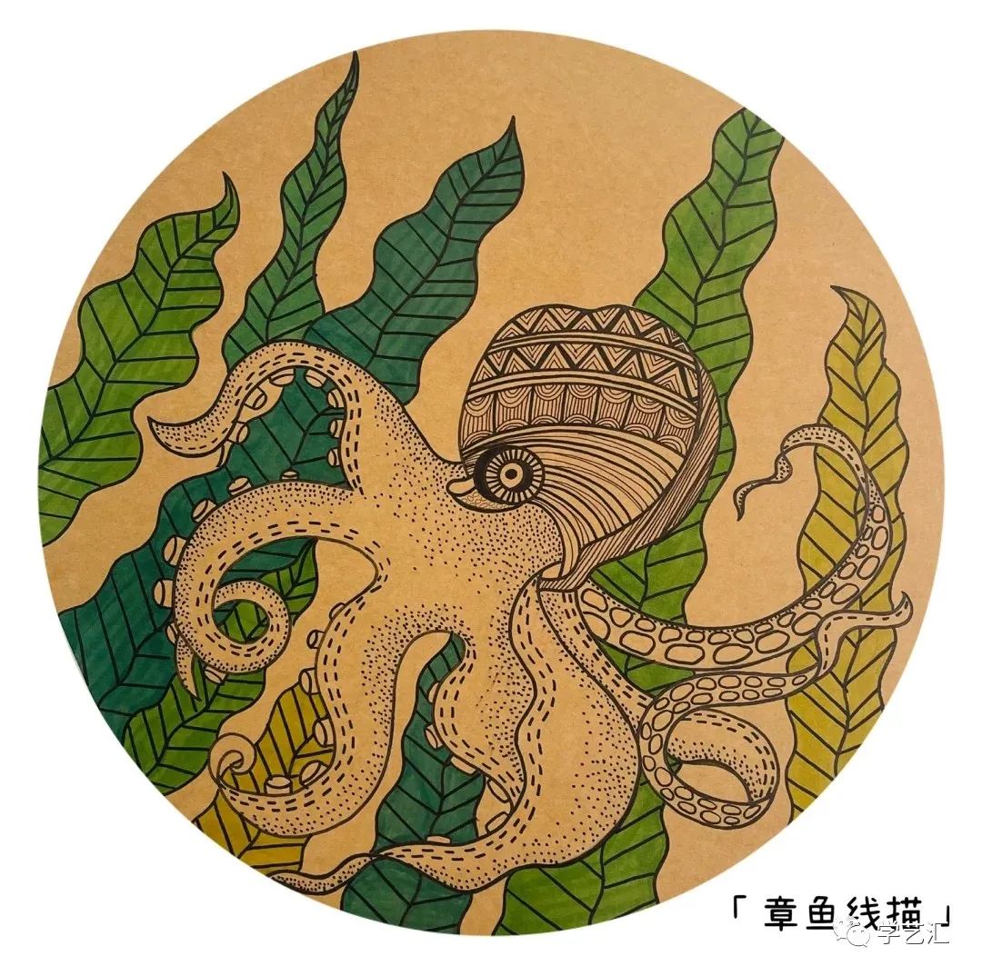 儿童画创作必备素材——42张儿童画，配色漂亮，造型简单