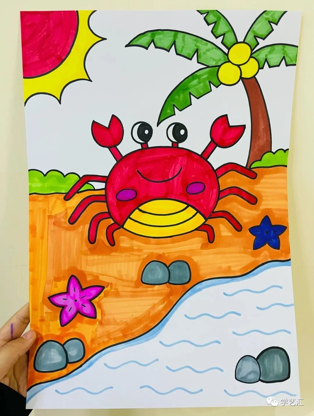 儿童画创作必备素材——42张儿童画，配色漂亮，造型简单