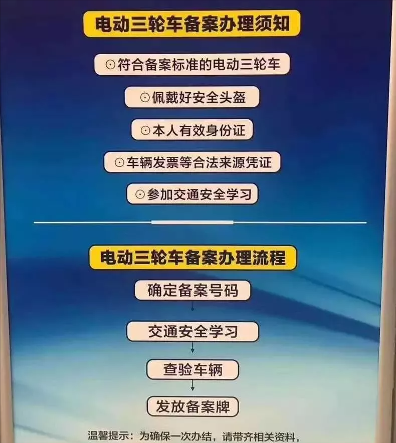 终于搞清楚了！三轮车上牌最全攻略，想上牌必须满足这些条件