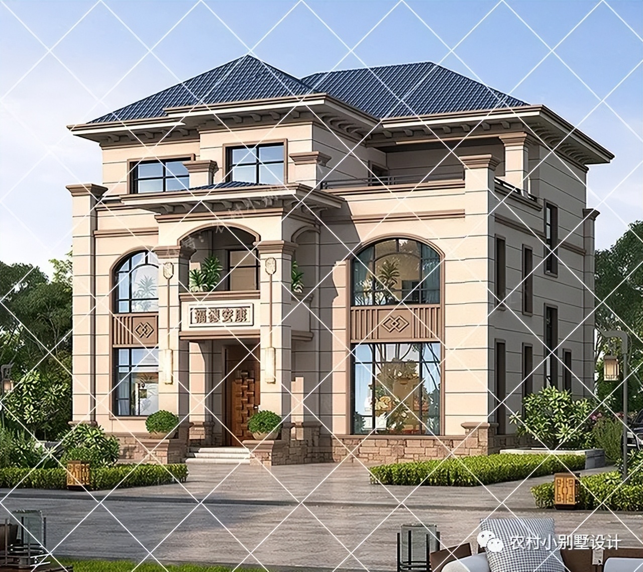 2022值得建！9套挑空客厅+旋转楼梯复式三层农村别墅豪宅