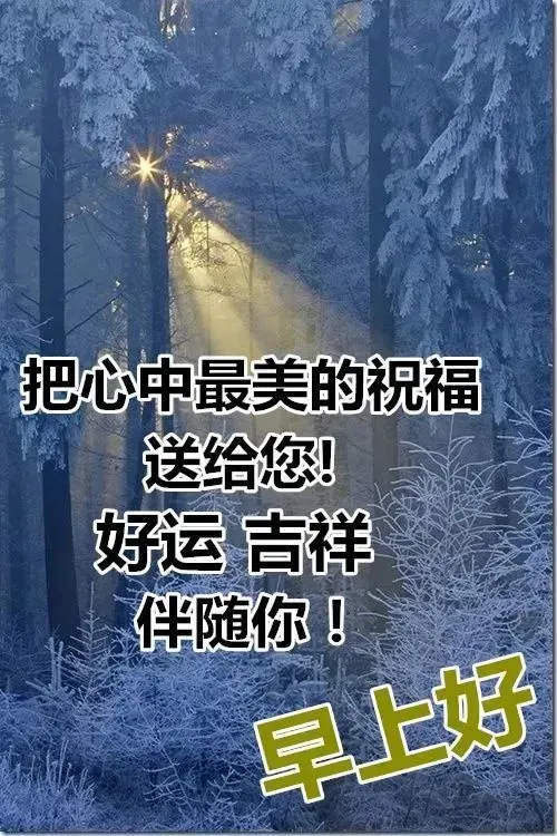 早安吉祥：把我的祝福融入你的笑容，这个冬天你会温暖，快乐