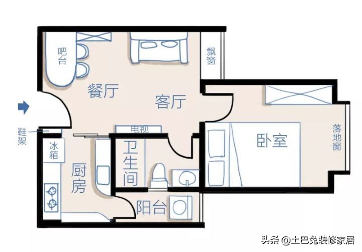 小户型家居装修灵感：37㎡空间巧设计