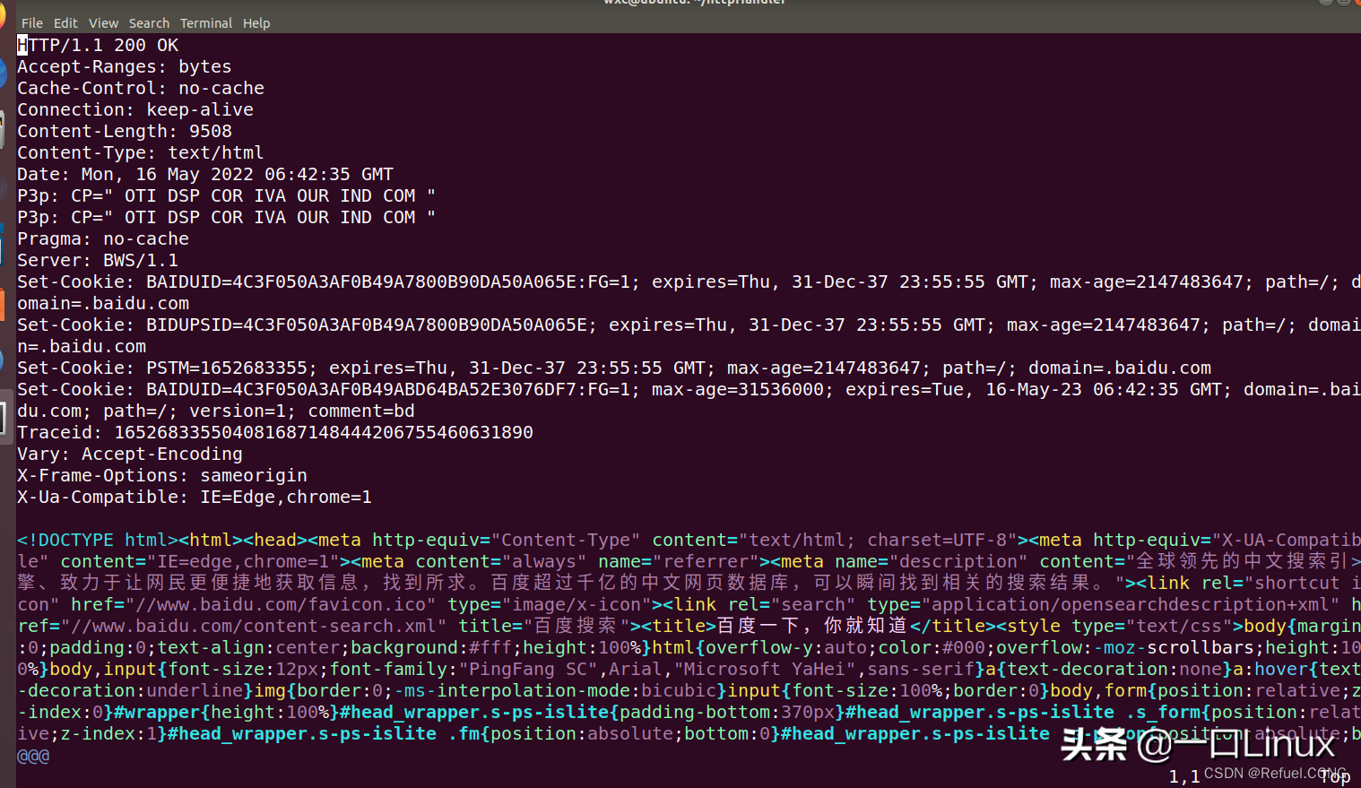 linux中级——libcurl库访问百度