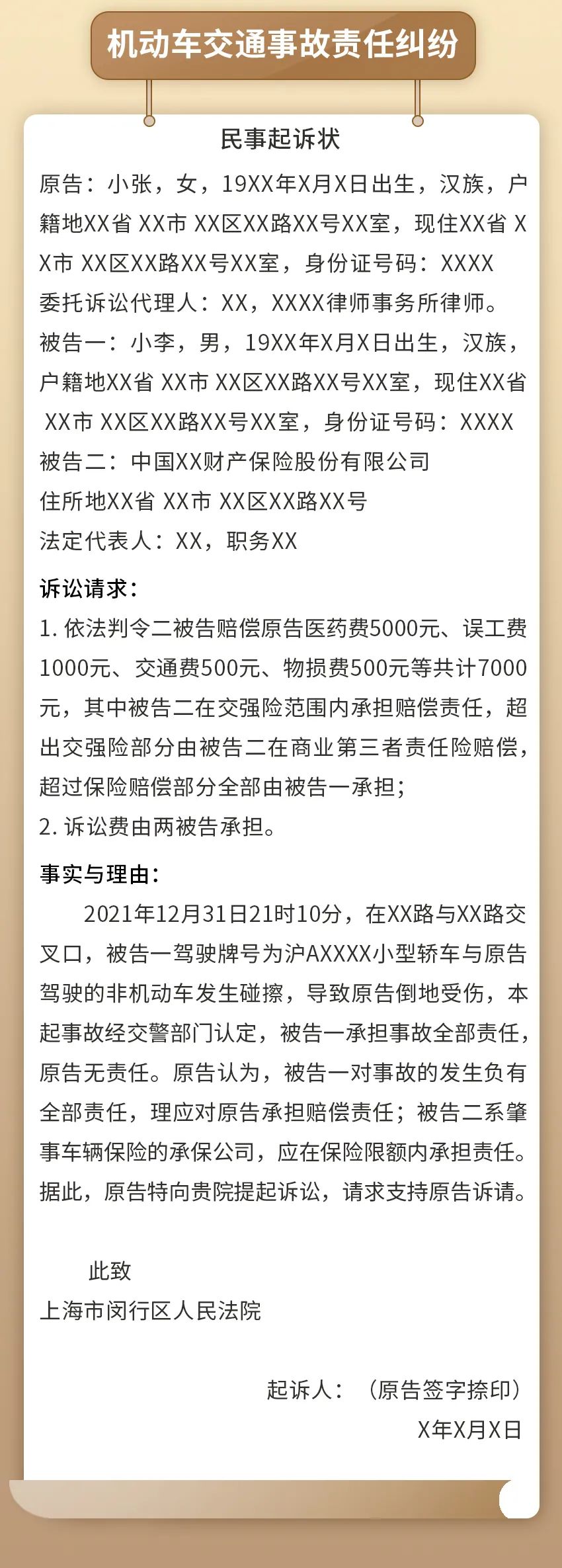 法官眼中，理想的《民事起诉状》该怎么写？（附常见纠纷民事诉状范本）